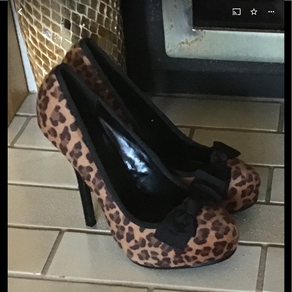 Speed Limit 98 Shoes - “Speed limit 98” Leopard print platform shoe.